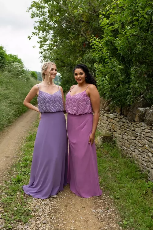 Lilac floaty shop dress